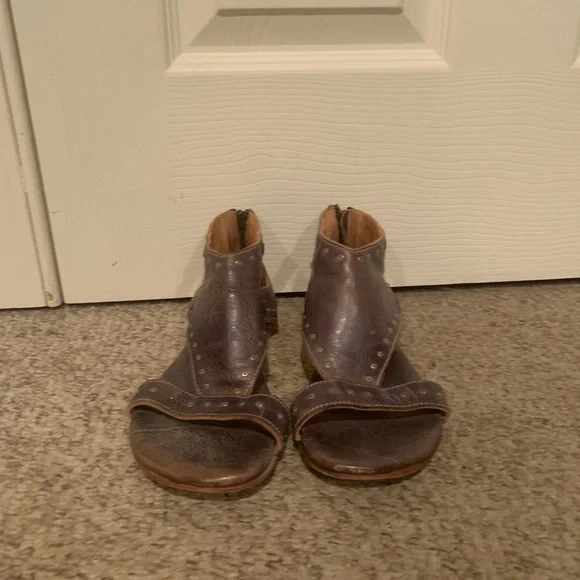 Bed Stu Gray Tan Leather Sandals Size 7 - Picture 3 of 7